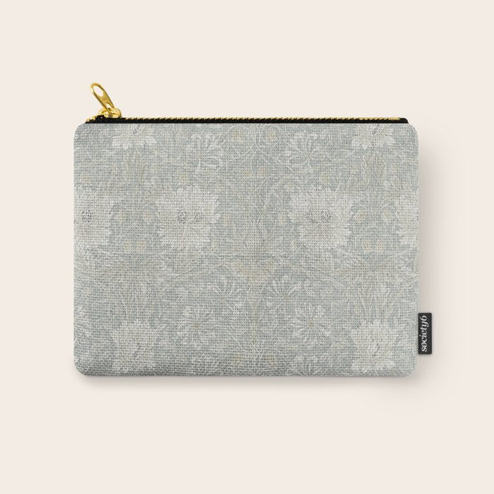William Morris Honeysuckle & Tulip Light Grey and Blue Carry All Pouch Gallery Image 1