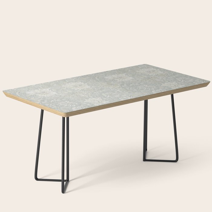 William Morris Honeysuckle & Tulip Light Grey and Blue Coffee Table Gallery Image 1
