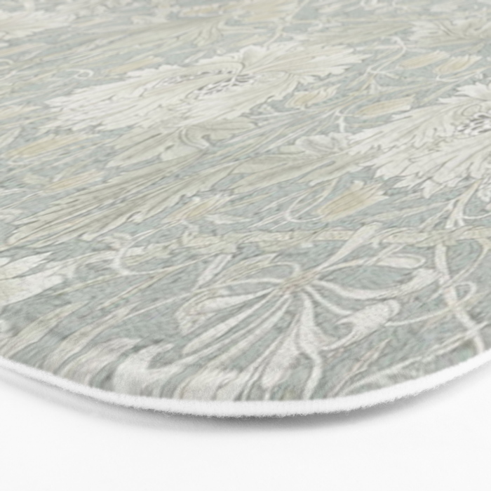 William Morris Honeysuckle & Tulip Light Grey and Blue Bath Mat Gallery Image 3