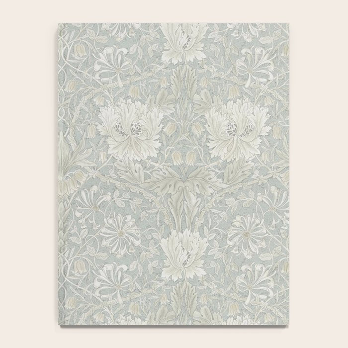 William Morris Honeysuckle & Tulip Light Grey and Blue Notebook Gallery Image 4