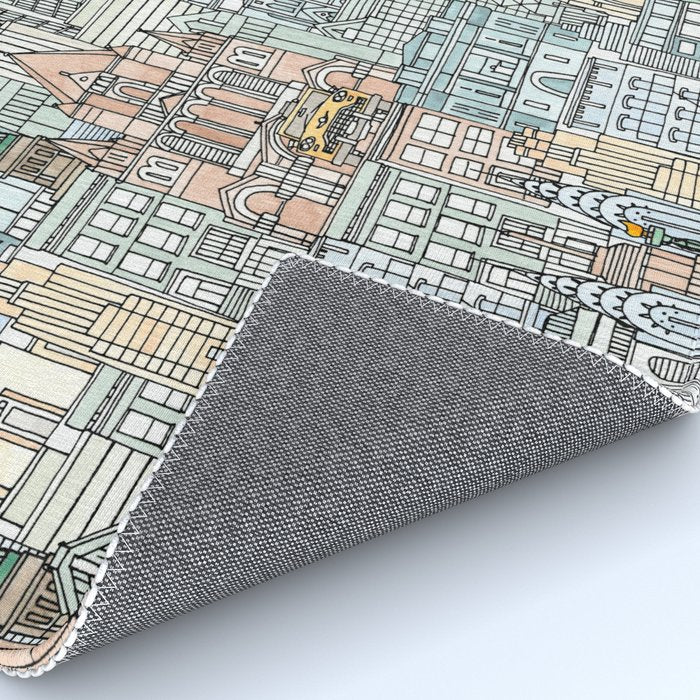 New York watercolor Rug Gallery Image 4