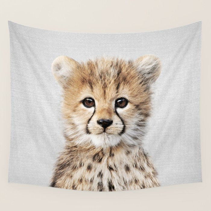 Baby Cheetah - Colorful Wall Tapestry Gallery Image 4
