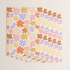 Retro Daisies - Rainbow Pastel Colors Wrapping Paper Gallery Image 3