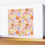 Retro Daisies - Rainbow Pastel Colors Wall Mural Gallery Image 2