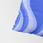 Trippy Glitch Retro Liquid Swirl Very Blue Abstract Pattern Pillow Sham Gallery Image 4