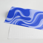 Trippy Glitch Retro Liquid Swirl Very Blue Abstract Pattern Wrapping Paper Gallery Image 2