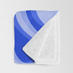 Trippy Glitch Retro Liquid Swirl Very Blue Abstract Pattern Throw Blanket Gallery Image 3