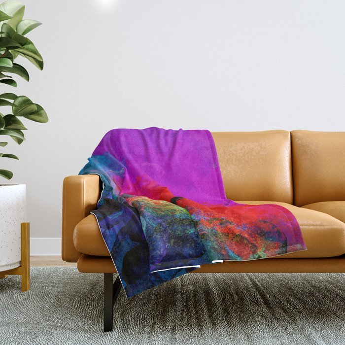 Enchantment, Abstract Painting Throw Blanket Gallery Image 1