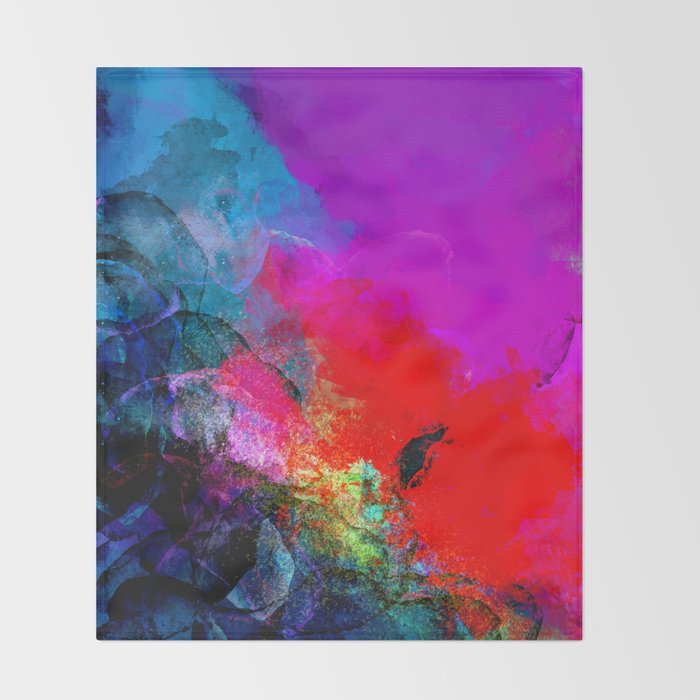 Enchantment, Abstract Painting Throw Blanket Gallery Image 2