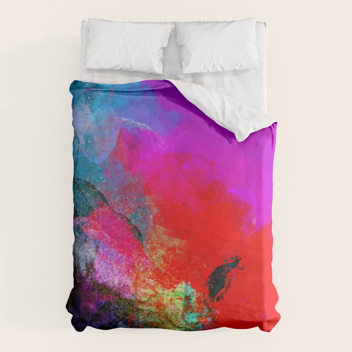 Enchantment, Abstract Painting Duvet Cover Gallery Image 6