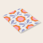 HELLO BOLD RETRO DAISY FLOWERS PATTERN IN BLOOM 1. BLUE Notebook Gallery Image 2