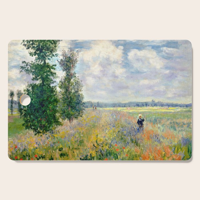 Poppy Fields near Argenteuil by Claude Monet Cutting Board Gallery Image 1