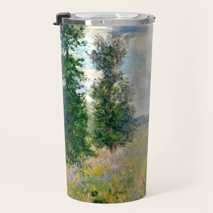 Poppy Fields near Argenteuil by Claude Monet Travel Mug Gallery Image 3