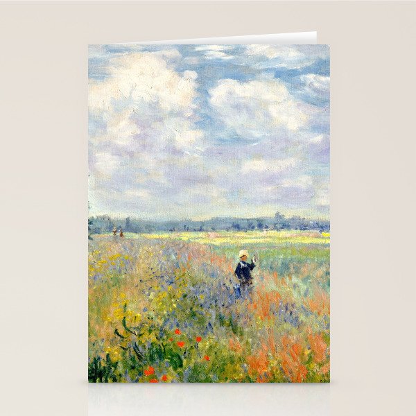 Poppy Fields near Argenteuil by Claude Monet Stationery Card Gallery Image 2