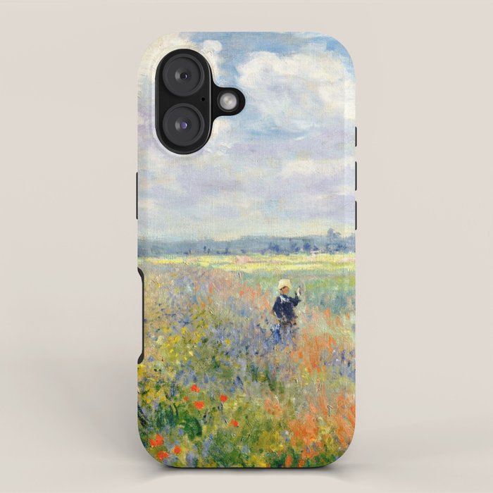 Poppy Fields near Argenteuil by Claude Monet iPhone Case Gallery Image 1