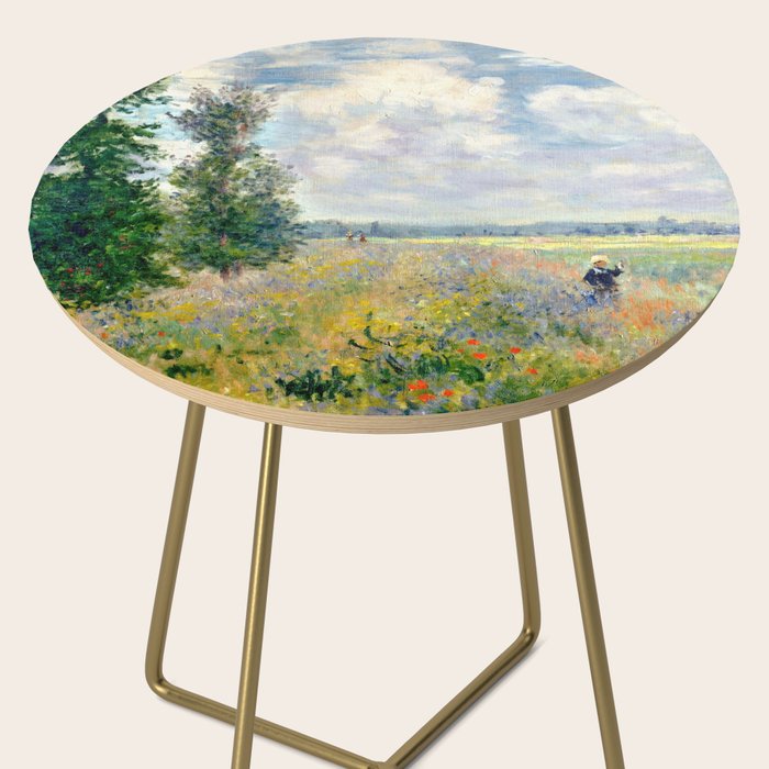 Poppy Fields near Argenteuil by Claude Monet Side Table Gallery Image 2