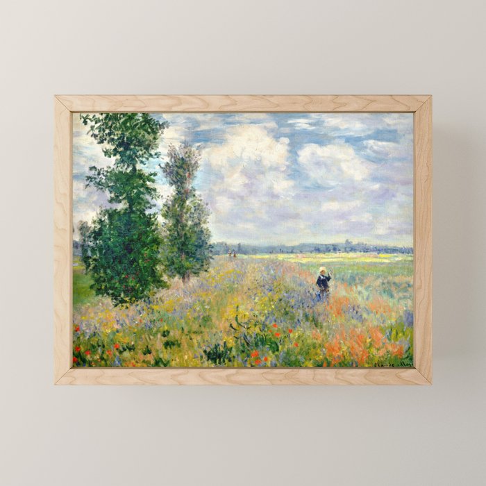 Poppy Fields near Argenteuil by Claude Monet Mini Art Print Gallery Image 1