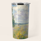 Poppy Fields near Argenteuil by Claude Monet Travel Mug Gallery Image 1