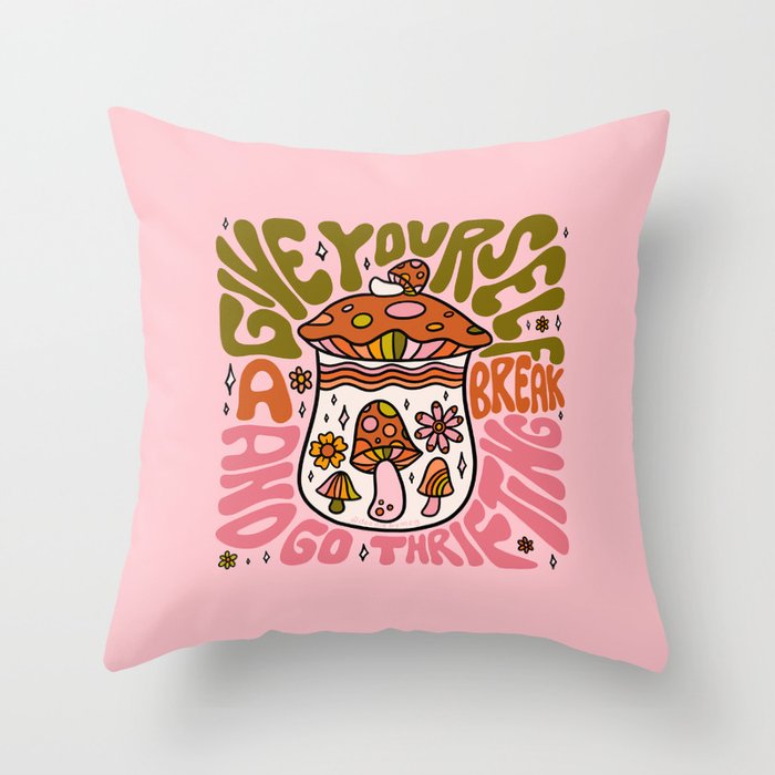 Give Yourself a Break Throw Pillow Gallery Image 1
