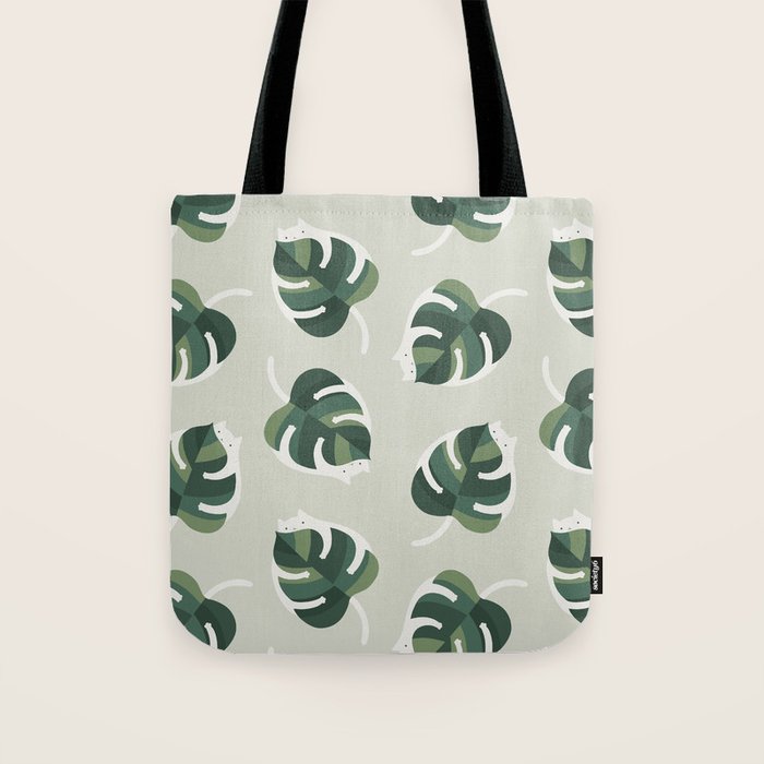Monstera Cat pattern 1 Tote Bag Gallery Image 1