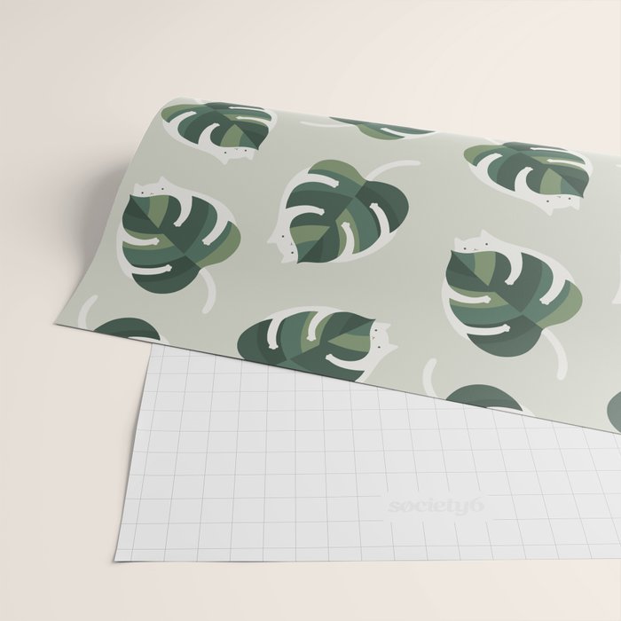 Monstera Cat pattern 1 Wrapping Paper Gallery Image 2