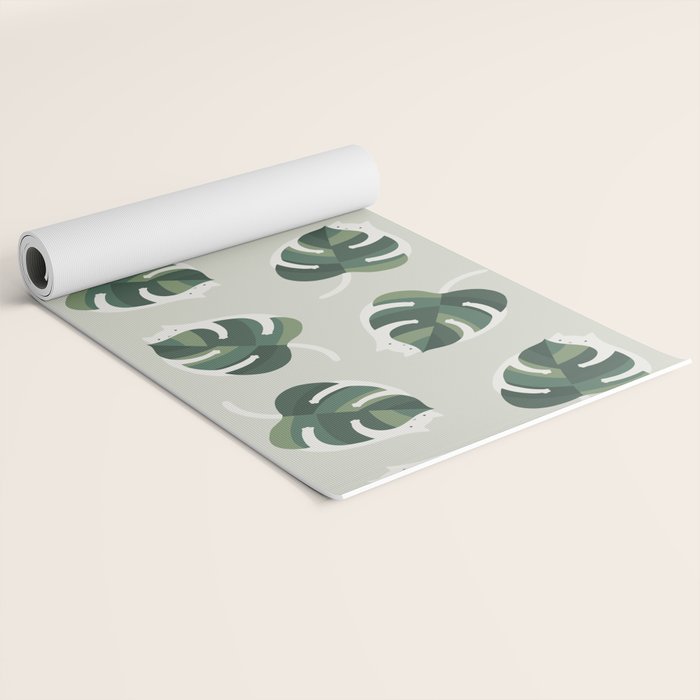 Monstera Cat pattern 1 Yoga Mat Gallery Image 2
