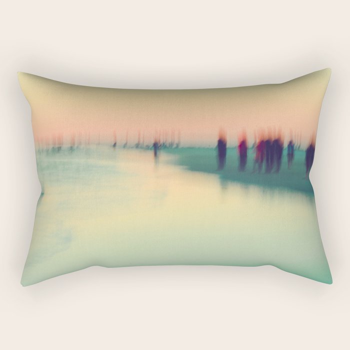 Abstract Ocean Waves 4 Rectangular Pillow Gallery Image 1