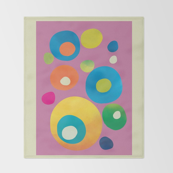 Mid-Century Abstract Balance 15 Throw Blanket Gallery Image 2