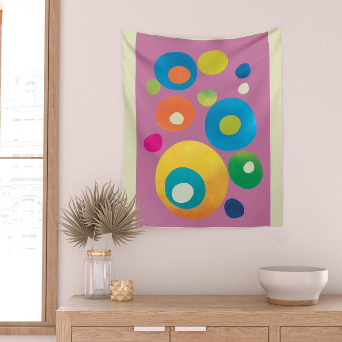 Mid-Century Abstract Balance 15 Wall Tapestry Gallery Image 2