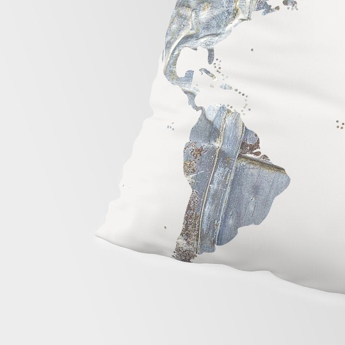 World Map(metal) Pillow Sham Gallery Image 4