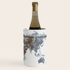 World Map(metal) Wine Chiller Gallery Image 3