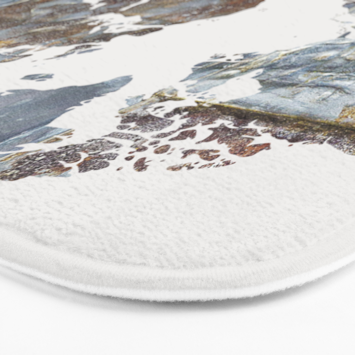 World Map(metal) Bath Mat Gallery Image 3