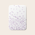 Hearts falling painted pastels purple heart pattern minimal art print nursery baby art Bath Mat Gallery Image 1