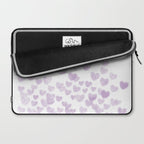 Hearts falling painted pastels purple heart pattern minimal art print nursery baby art Laptop Sleeve Gallery Image 2