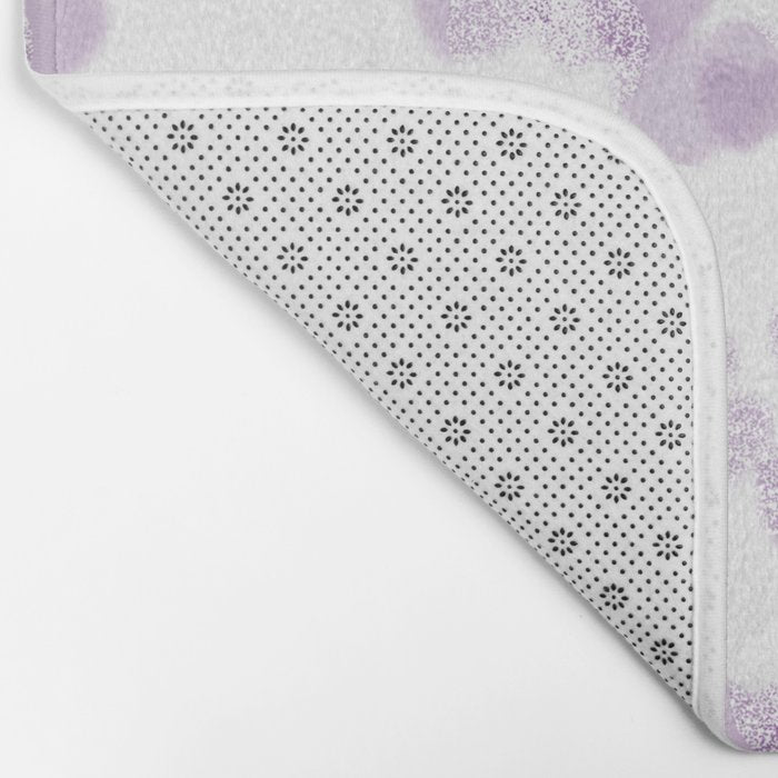 Hearts falling painted pastels purple heart pattern minimal art print nursery baby art Bath Mat Gallery Image 2
