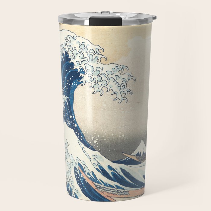 The Great Wave Fine Art Print - Japanese Art Print - Under the Wave off Kanagawa (Kanagawa oki nami ura) Travel Mug Gallery Image 1