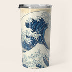 The Great Wave Fine Art Print - Japanese Art Print - Under the Wave off Kanagawa (Kanagawa oki nami ura) Travel Mug Gallery Image 3