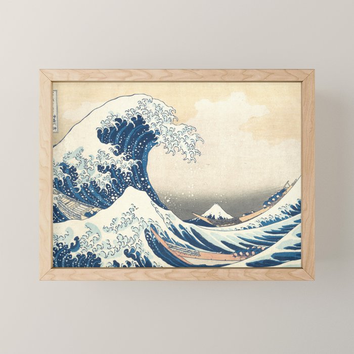 The Great Wave Fine Art Print - Japanese Art Print - Under the Wave off Kanagawa (Kanagawa oki nami ura) Mini Art Print Gallery Image 1