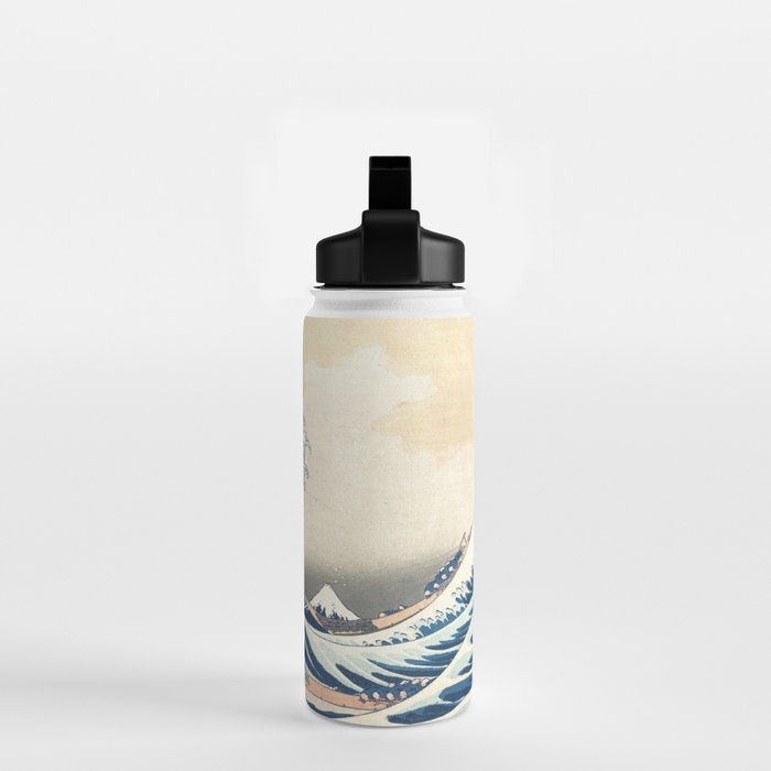 The Great Wave Fine Art Print - Japanese Art Print - Under the Wave off Kanagawa (Kanagawa oki nami ura) Water Bottle Gallery Image 2