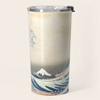 The Great Wave Fine Art Print - Japanese Art Print - Under the Wave off Kanagawa (Kanagawa oki nami ura) Travel Mug Gallery Image 2
