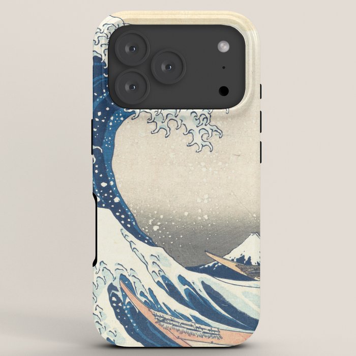 The Great Wave Fine Art Print - Japanese Art Print - Under the Wave off Kanagawa (Kanagawa oki nami ura) iPhone Case Gallery Image 7