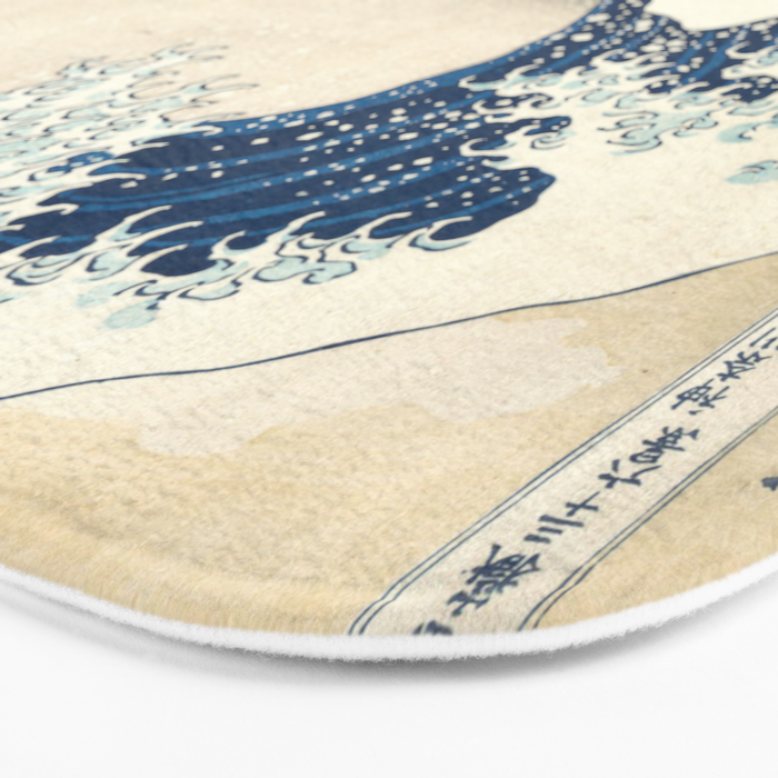 The Great Wave Fine Art Print - Japanese Art Print - Under the Wave off Kanagawa (Kanagawa oki nami ura) Bath Mat Gallery Image 3