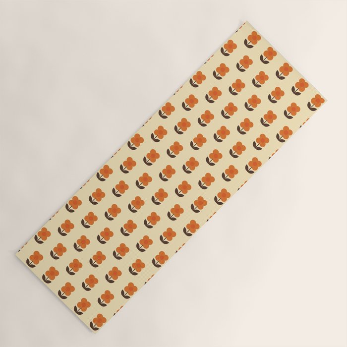 70s Flower Pattern #2 Yoga Mat Gallery Image 1