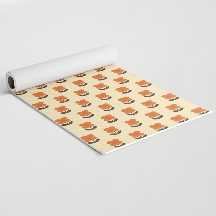 70s Flower Pattern #2 Yoga Mat Gallery Image 2