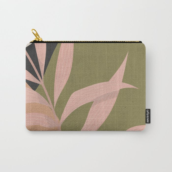 Tropical Leaf- Abstract Art 2 Carry All Pouch Gallery Image 1