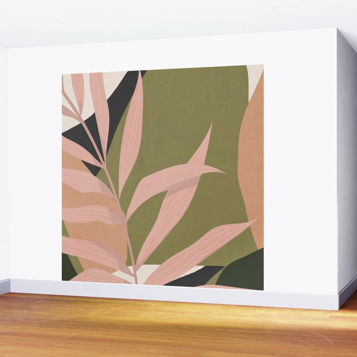 Tropical Leaf- Abstract Art 2 Wall Mural Gallery Image 2