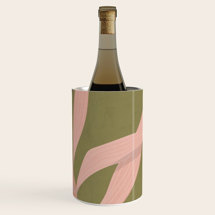 Tropical Leaf- Abstract Art 2 Wine Chiller Gallery Image 1