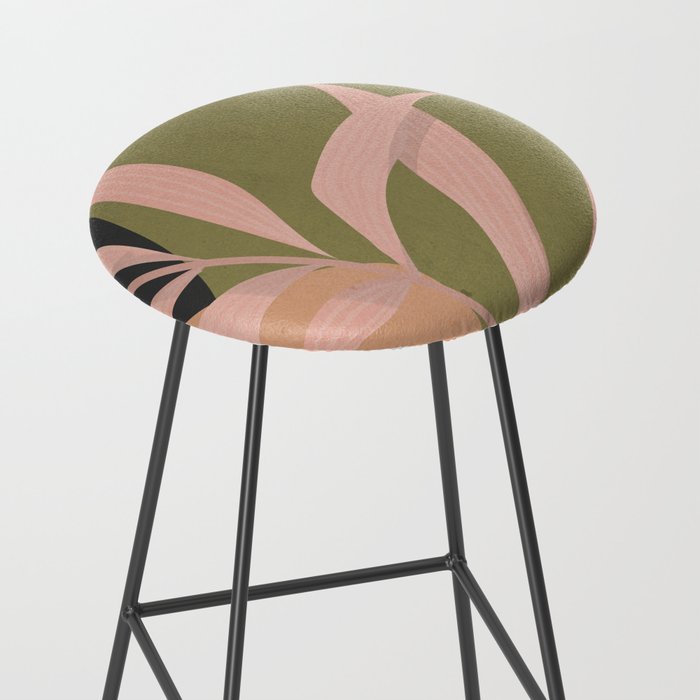 Tropical Leaf- Abstract Art 2 Stool Gallery Image 2