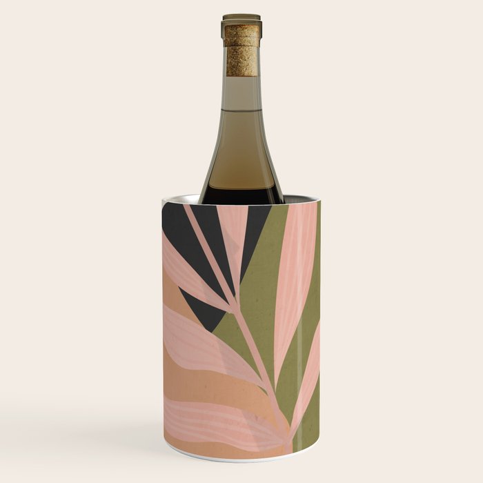 Tropical Leaf- Abstract Art 2 Wine Chiller Gallery Image 2
