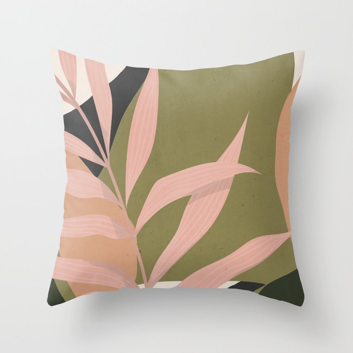 Tropical Leaf- Abstract Art 2 Throw Pillow Gallery Image 6
